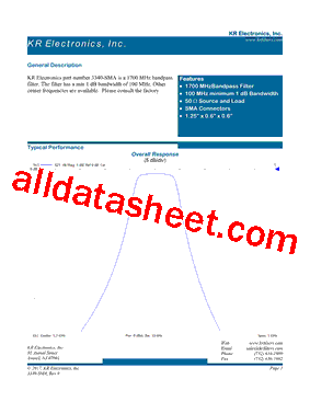 3340-SMA Datasheet PDF - KR Electronics, Inc.