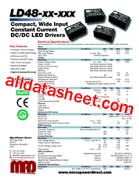 LD48-XX-XXX Datasheet PDF - MicroPower Direct, LLC