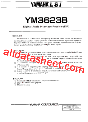 YM3623B Datasheet PDF - List of Unclassifed Manufacturers
