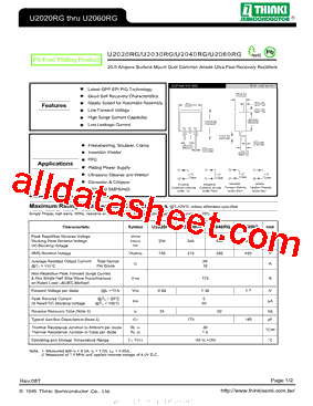 U2040RG Datasheet PDF - Thinki Semiconductor Co., Ltd.
