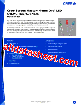 C4SMG-GJS-CT0W0792 Datasheet PDF - Cree, Inc