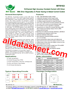 MY9163 Datasheet PDF - MY-SEMI INC.