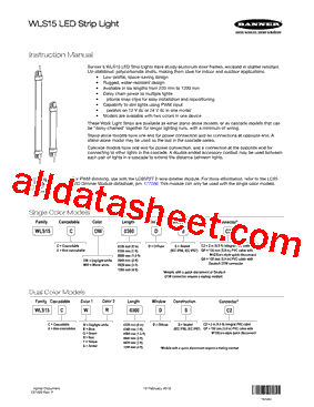 WLS15CDW0360DSQP Datasheet PDF - Banner Engineering Corp.
