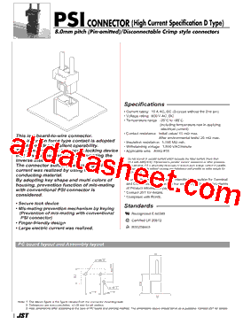 PSI Datasheet PDF - JST Mfg. Co., Ltd.