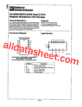 54LS298DMQB Datasheet PDF - National Semiconductor (TI)