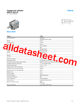 8080589 Datasheet PDF - Festo Corporation.