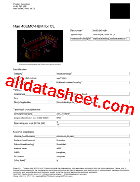 09620400381 Datasheet PDF - HARTING Technology Group