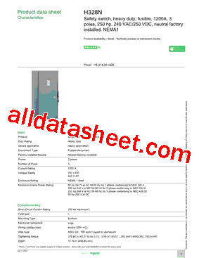 H328N Datasheet PDF - Schneider Electric