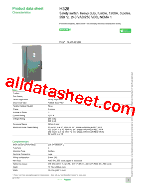 H328 Datasheet PDF - Schneider Electric