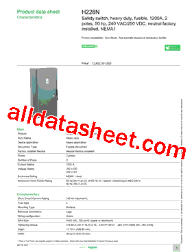 H228N Datasheet PDF - Schneider Electric
