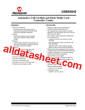 USB82642AM-A-000528-V02 Datasheet PDF - Microchip Technology