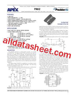 PA62 Datasheet PDF - Cirrus Logic