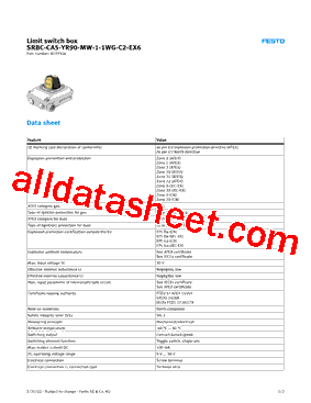 8137104 Datasheet PDF - Festo Corporation.
