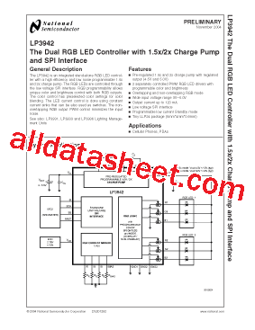 LP3942 Datasheet PDF - National Semiconductor (TI)