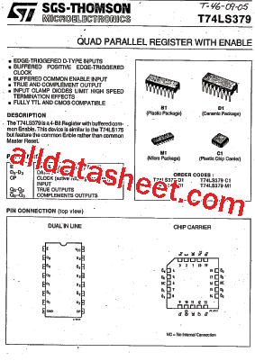 T74LS379 Datasheet PDF - STMicroelectronics