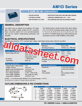 AM1D-0505SH30 Datasheet PDF - AIMTEC