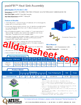 ATS-P2-88-C1-R0 Datasheet PDF - Advanced Thermal Solutions, Inc.
