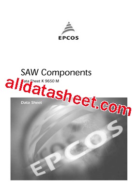K9650M Datasheet PDF - EPCOS