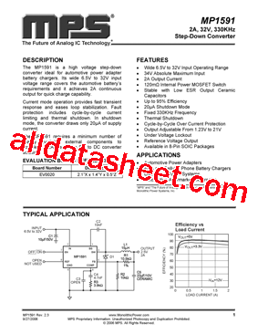 MP1591DN Datasheet PDF - Monolithic Power Systems