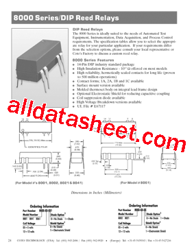 8002-05-10 Datasheet PDF - Coto Technology
