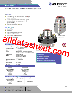 02400PM02T Datasheet PDF - Ashcroft, Inc.