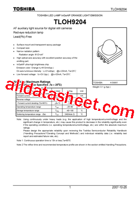 TLOH9204 Datasheet PDF - Toshiba Semiconductor