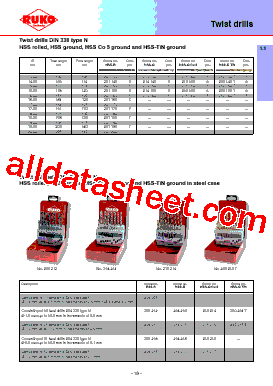 205 218 Datasheet PDF - RUKO GmbH PrÃ¤zisionswerkzeuge