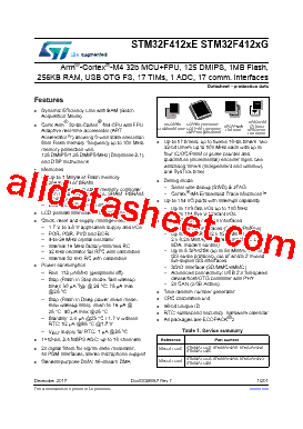 STM32F412RGT7P Datasheet PDF - STMicroelectronics