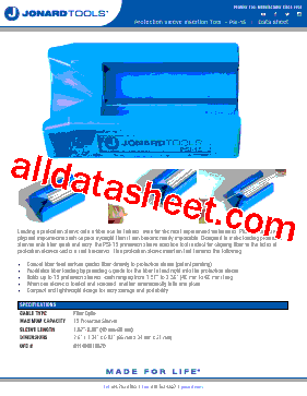 PSI-15 Datasheet PDF - Jonard Tools.