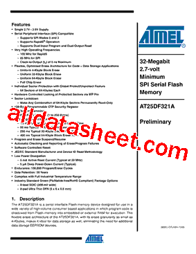 AT25DF321A-MH-Y Datasheet PDF - ATMEL Corporation
