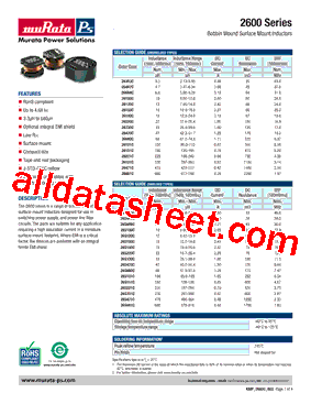 KMP_2600 Datasheet PDF - Murata Manufacturing Co., Ltd.