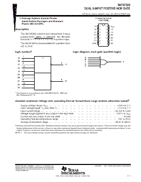 SN74F260 Datasheet PDF - Texas Instruments