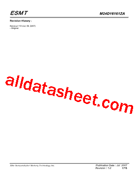 M24D16161ZA Datasheet PDF - Elite Semiconductor Memory Technology Inc.