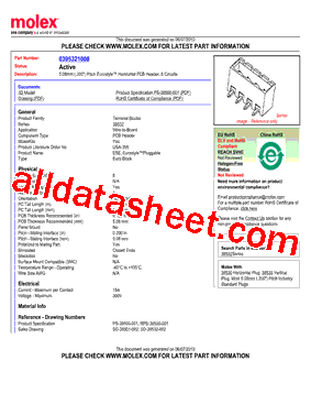 395321008 Datasheet PDF - Molex Electronics Ltd.