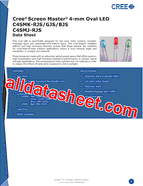 C4SMK-BJS-CQ34Q3S2 Datasheet PDF - Cree, Inc