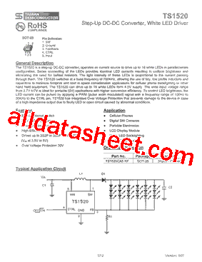 TS1520 Datasheet PDF - Taiwan Semiconductor Company, Ltd