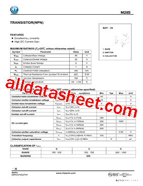 M28S Datasheet PDF - Shenzhen Jin Yu Semiconductor Co., Ltd.