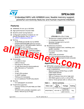 SPEAR300 Datasheet PDF - STMicroelectronics