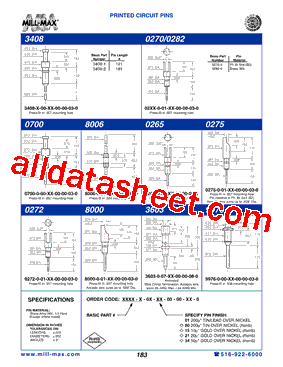 183N Datasheet PDF - Mill-Max Mfg. Corp.
