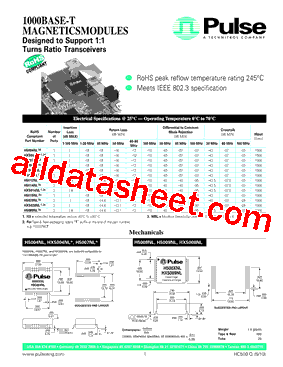 H5014NL Datasheet PDF - Pulse A Technitrol Company