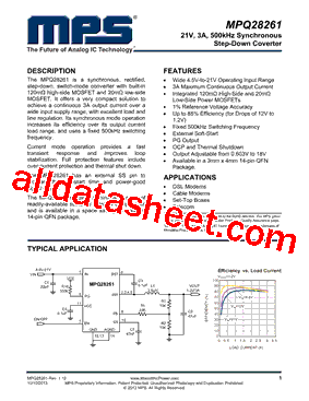 MPQ28261 Datasheet PDF - Monolithic Power Systems