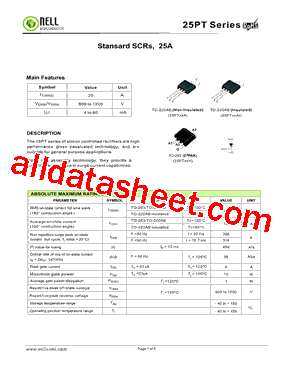 25PT Datasheet PDF - Nell Semiconductor Co., Ltd