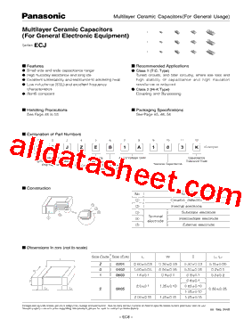 ECJ0EB1H222 Datasheet PDF - Panasonic Semiconductor