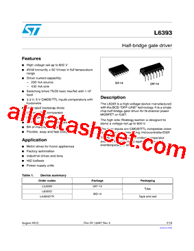 L6393D Datasheet PDF - STMicroelectronics