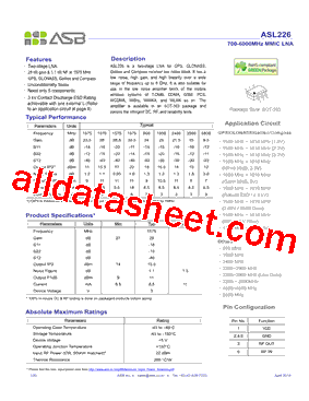 ASL226 Datasheet PDF - Advanced Semiconductor Business Inc.