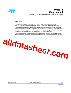 UM1573 Datasheet PDF - STMicroelectronics