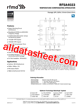 RFSA4023 Datasheet PDF - RF Micro Devices