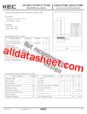 E50A37VBS Datasheet PDF - KEC(Korea Electronics)