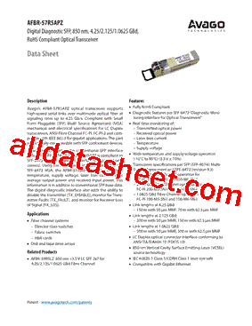AFBR-57R5APZ Datasheet PDF - AVAGO TECHNOLOGIES LIMITED