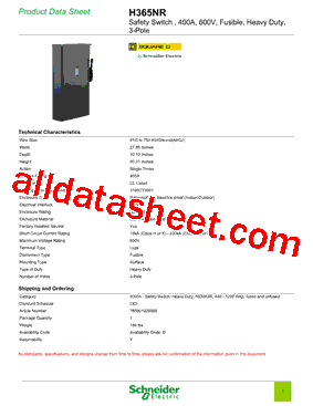 H365NR Datasheet PDF - List of Unclassifed Manufacturers